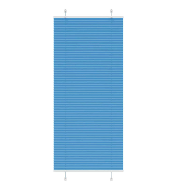 Store plissé bleu 90x200 cm largeur du tissu 89,4 cm polyester | Mobilier & Déco