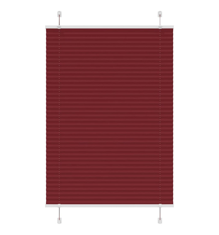 Store plissé rouge bordeaux 100x100 cm largeur du tissu 99,4 cm | Mobilier & Déco