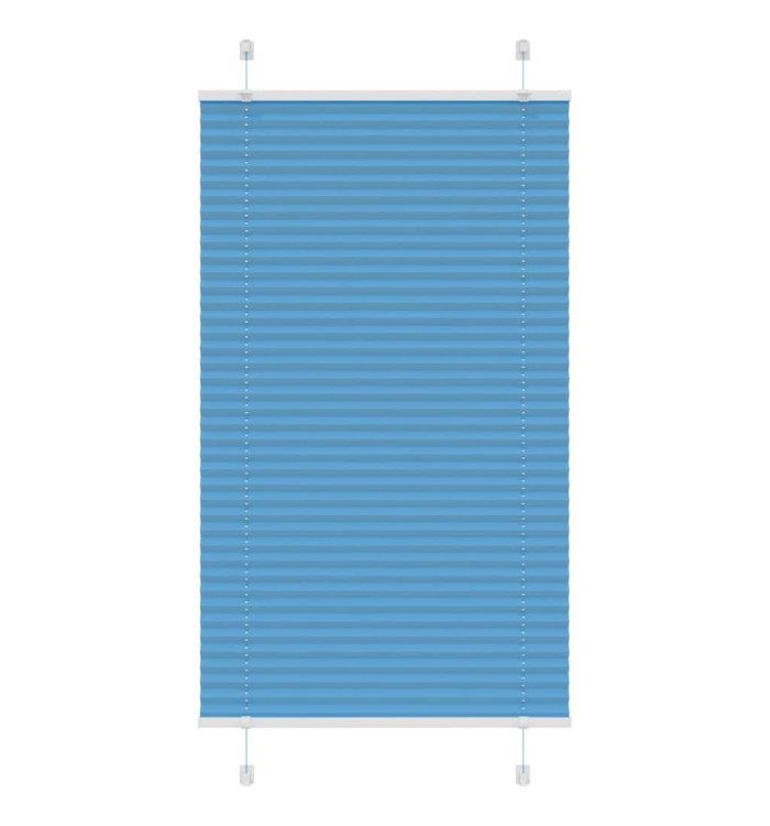 Store plissé bleu 80x150 cm largeur du tissu 79,4 cm polyester | Mobilier & Déco