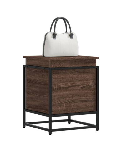 Boîte de rangement avec couvercle chêne marron bois ingénierie | Mobilier & Déco