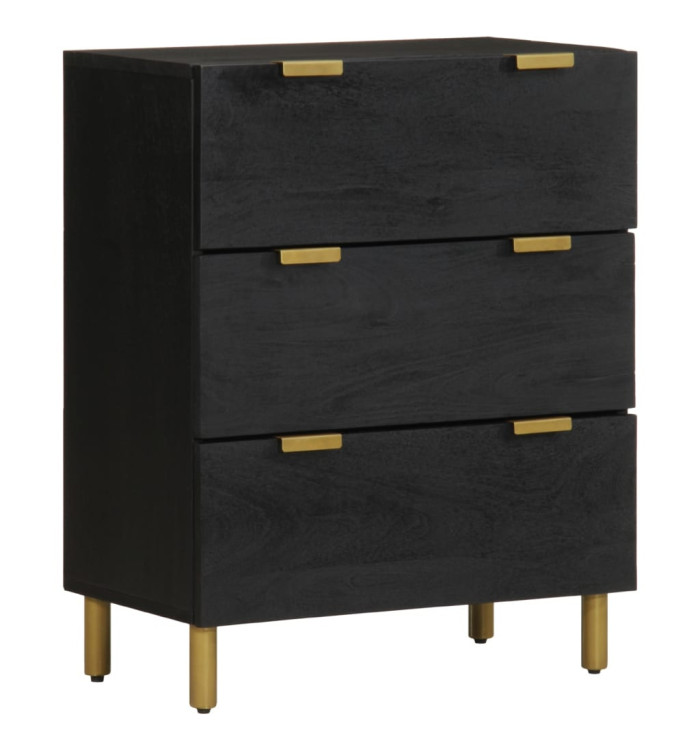 Buffet noir 60x33x75 cm bois d'ingénierie | Mobilier & Déco