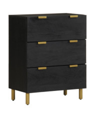 Buffet noir 60x33x75 cm bois d'ingénierie | Mobilier & Déco