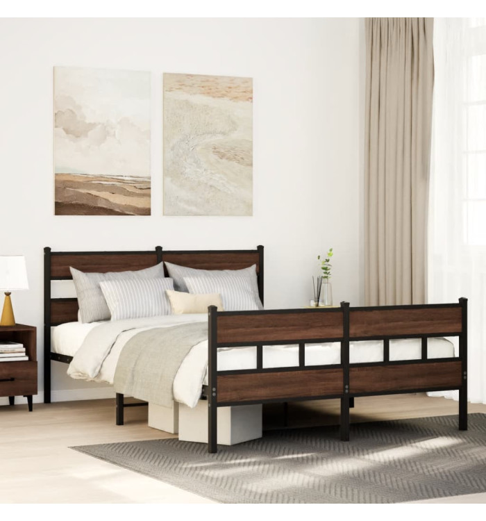 Cadre de lit sans matelas avec tête de lit et pied de lit | Mobilier & Déco