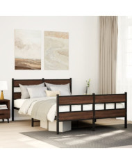 Cadre de lit sans matelas avec tête de lit et pied de lit | Mobilier & Déco