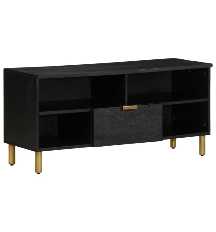 Meuble TV noir 100x33x46 cm bois d'ingénierie | Mobilier & Déco
