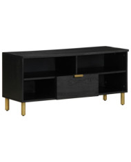 Meuble TV noir 100x33x46 cm bois d'ingénierie | Mobilier & Déco