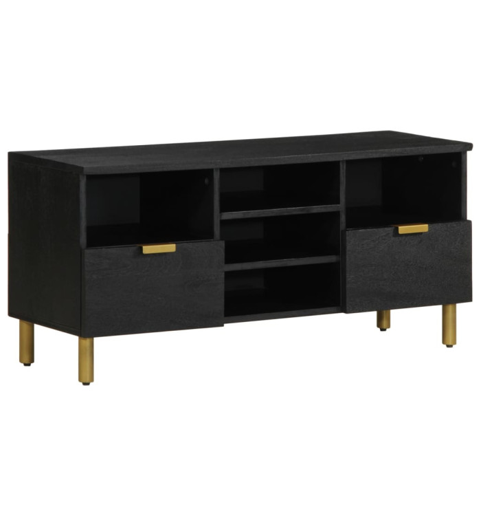 Meuble TV noir 100x33x46 cm bois d'ingénierie | Mobilier & Déco