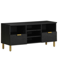 Meuble TV noir 100x33x46 cm bois d'ingénierie | Mobilier & Déco