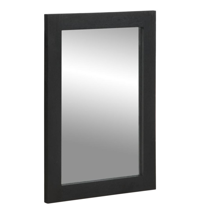 Miroir de bain noir 50x70x2,5 cm bois d'ingénierie et laiton | Mobilier & Déco
