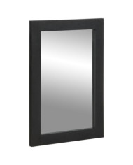 Miroir de bain noir 50x70x2,5 cm bois d'ingénierie et laiton | Mobilier & Déco
