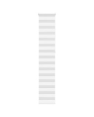 Store zèbre blanc 50x230 cm largeur du tissu 45,9 cm polyester | Mobilier & Déco
