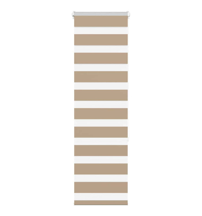 Store zèbre marron sable largeur du tissu 45,9 cm polyester | Mobilier & Déco