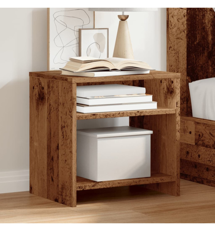 Table de chevet vieux bois 40x30x40 cm bois d'ingénierie | Mobilier & Déco