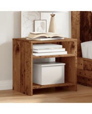 Table de chevet vieux bois 40x30x40 cm bois d'ingénierie | Mobilier & Déco