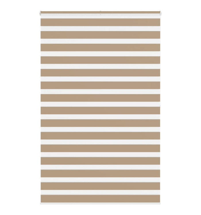 Store zèbre marron sable largeur du tissu 140,9 cm polyester | Mobilier & Déco