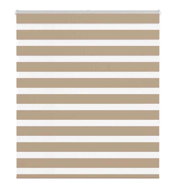 Store zèbre marron sable largeur du tissu 130,9 cm polyester | Mobilier & Déco