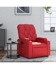 Fauteuil inclinable Rouge Similicuir | Mobilier & Déco