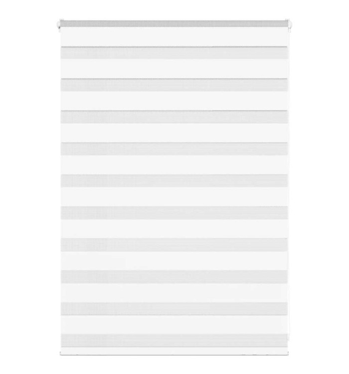 Store zèbre blanc 100x100 cm largeur du tissu 95,9cm polyester | Mobilier & Déco