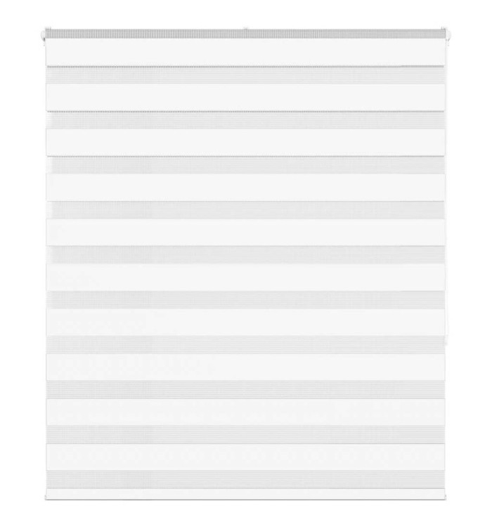 Store zèbre blanc 125x150 cm largeur du tissu 120,9cm polyester | Mobilier & Déco