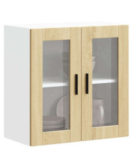 Armoire murale de cuisine et porte en verre Porto chêne sonoma | Mobilier & Déco