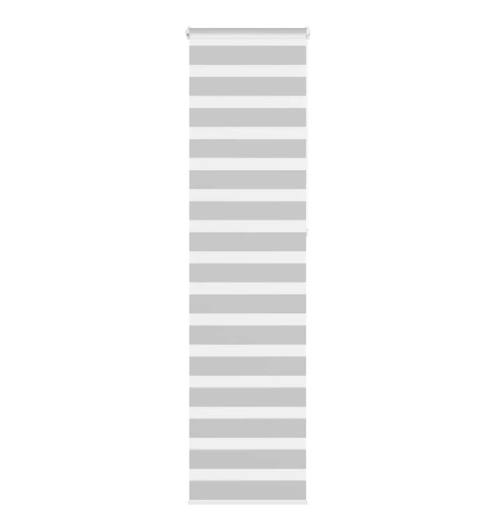 Store zèbre gris clair largeur du tissu 55,9 cm polyester | Mobilier & Déco