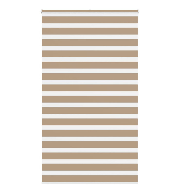 Store zèbre marron sable largeur du tissu 115,9 cm polyester | Mobilier & Déco