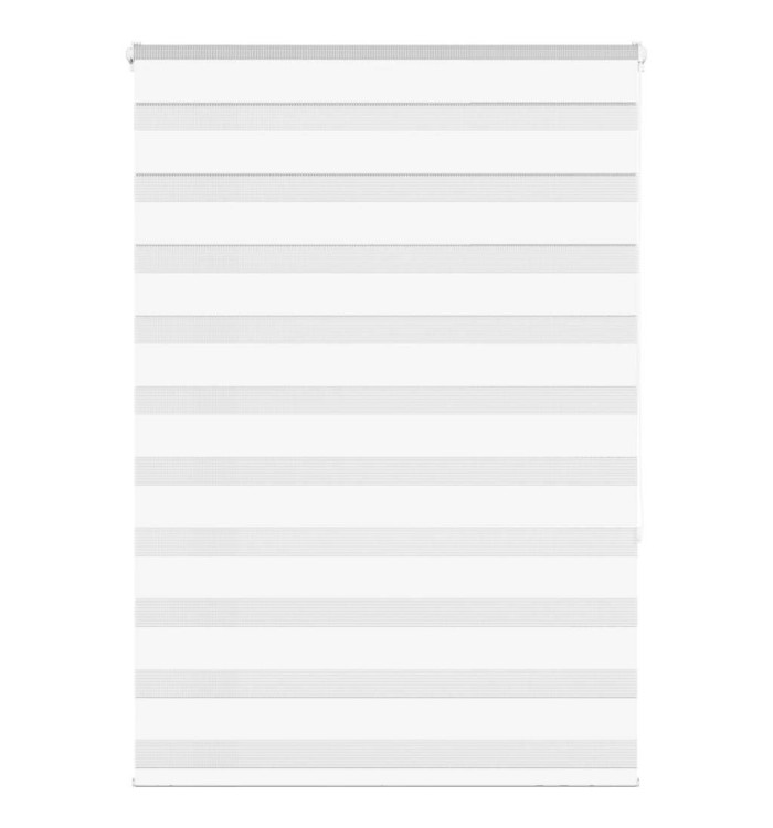 Store zèbre blanc 110x150 cm largeur du tissu 105,9cm polyester | Mobilier & Déco