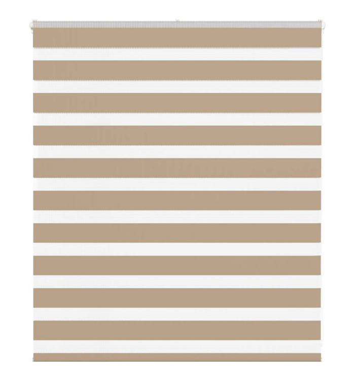 Store zèbre marron sable largeur du tissu 130,9 cm polyester | Mobilier & Déco