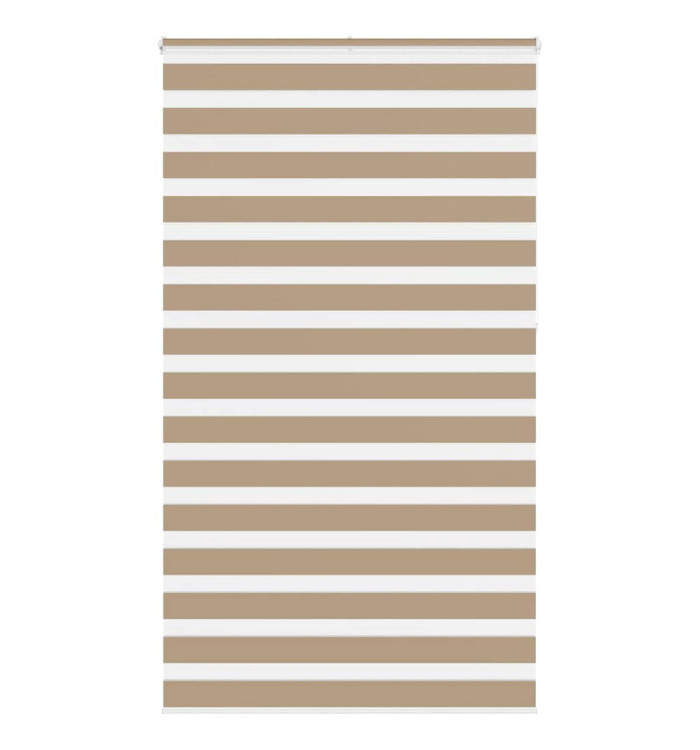 Store zèbre marron sable largeur du tissu 120,9 cm polyester | Mobilier & Déco