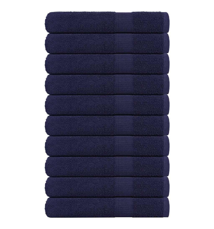 Serviettes 10 pcs bleu marine 100x200 cm 360 g/m² 100% coton | Mobilier & Déco