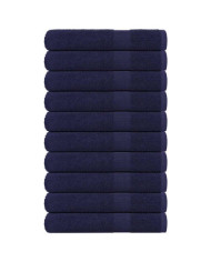 Serviettes 10 pcs bleu marine 100x200 cm 360 g/m² 100% coton | Mobilier & Déco