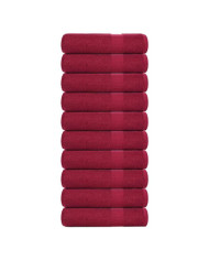 Serviettes de bain 10pcs bordeaux 100x150cm 360 g/m² 100% coton | Mobilier & Déco