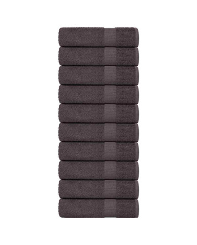 Serviettes de bain 10 pcs anthracite 100x150 cm 100% coton | Mobilier & Déco