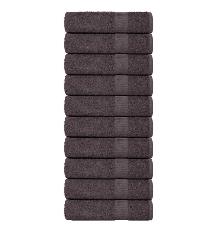 Serviettes de bain 10 pcs anthracite 100x150 cm 100% coton | Mobilier & Déco