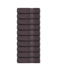 Serviettes de bain 10 pcs anthracite 100x150 cm 100% coton | Mobilier & Déco