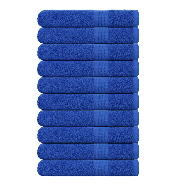 Serviettes de sauna 10 pcs bleu 80x200 cm 360 g/m² 100% coton | Mobilier & Déco