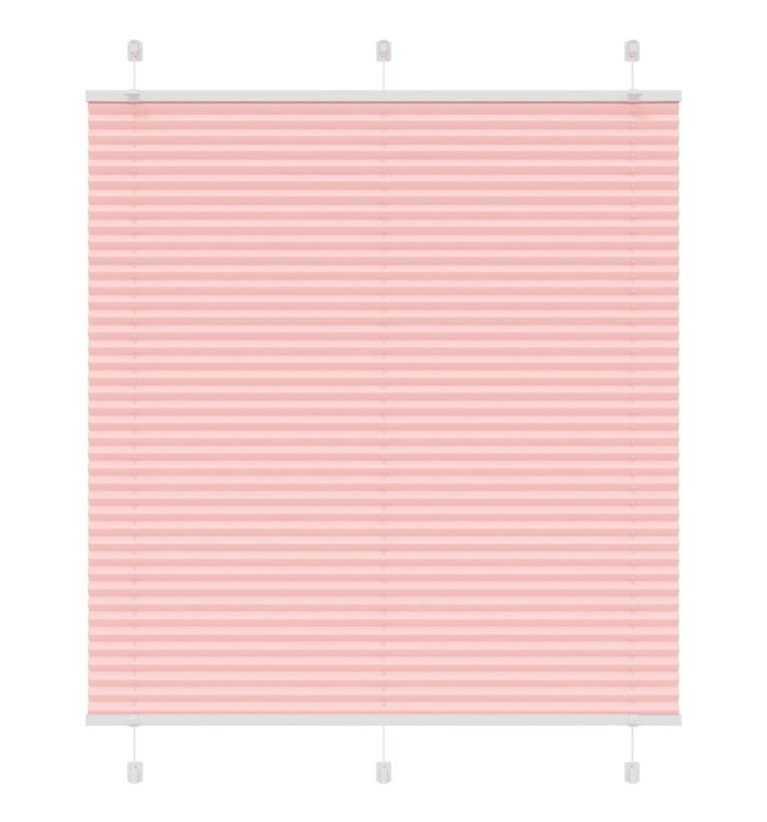 Store plissé rose 120x100 cm largeur du tissu 119,4cm polyester | Mobilier & Déco