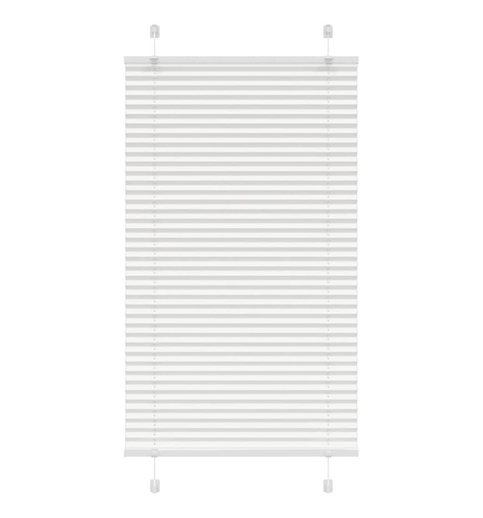 Store plissé blanc 75x150 cm largeur du tissu 74,4 cm polyester | Mobilier & Déco