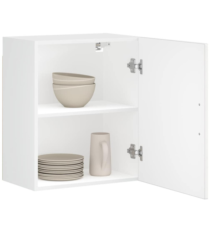 Armoire murale de cuisine Porto blanc brillant bois ingénierie | Mobilier & Déco