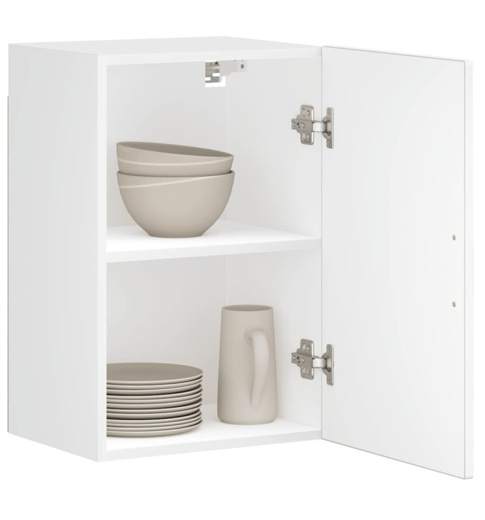Armoire murale de cuisine Porto blanc brillant bois ingénierie | Mobilier & Déco