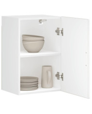 Armoire murale de cuisine Porto blanc brillant bois ingénierie | Mobilier & Déco