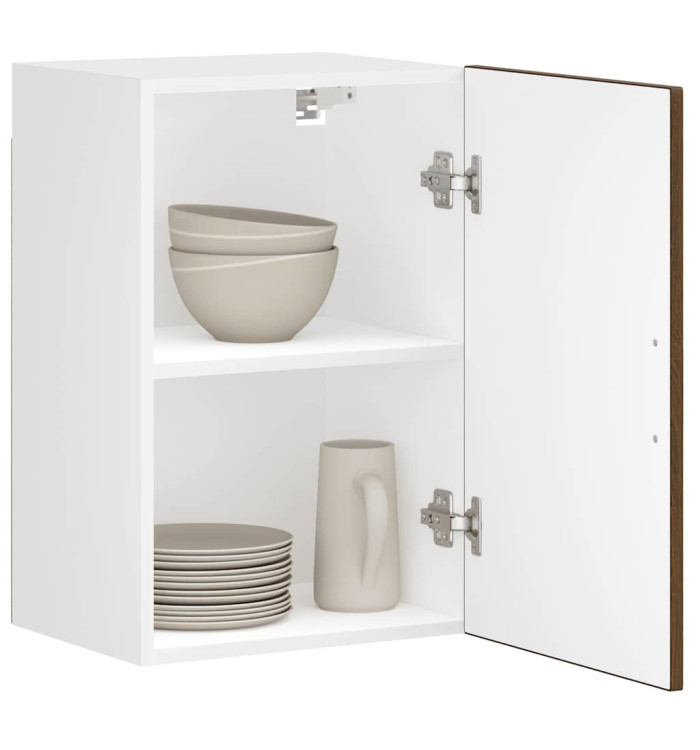 Armoire murale de cuisine Porto chêne marron bois d'ingénierie | Mobilier & Déco