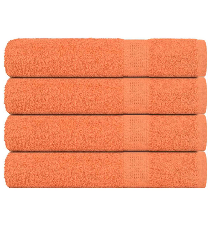 Serviettes 4 pcs orange 100x200 cm 360 g/m² 100% coton | Mobilier & Déco