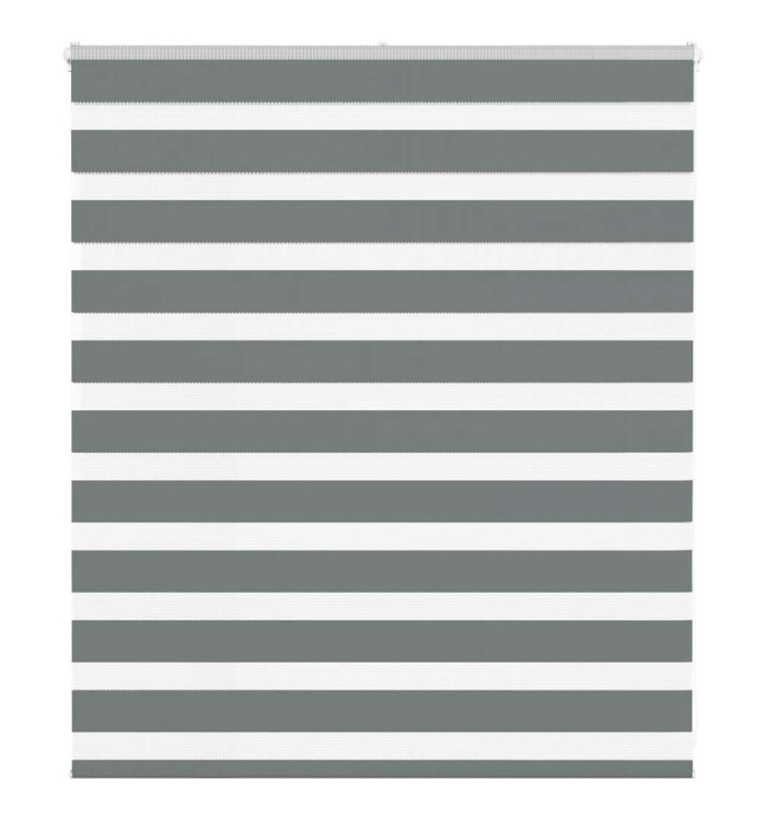 Store zèbre gris foncé largeur du tissu 115,9 cm polyester | Mobilier & Déco