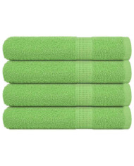 Serviettes 4 pcs vert pomme 100x200 cm 360 g/m² 100% coton | Mobilier & Déco