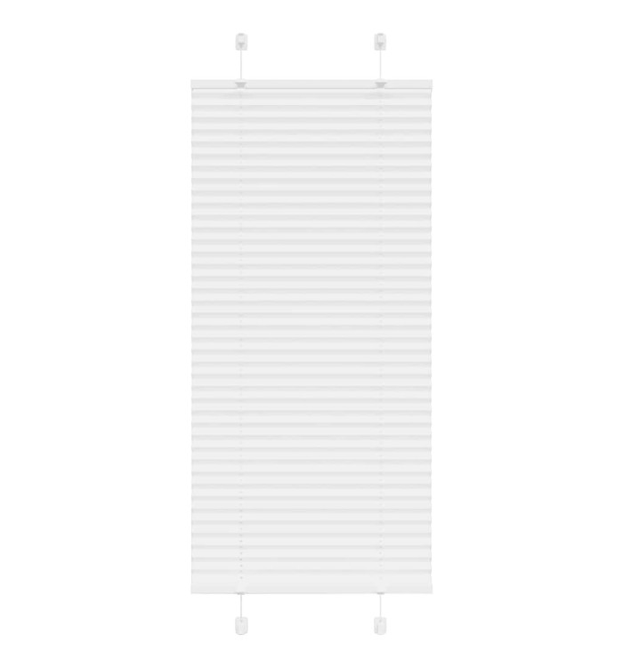 Store plissé blanc 65x100 cm largeur du tissu 64,4 cm polyester | Mobilier & Déco