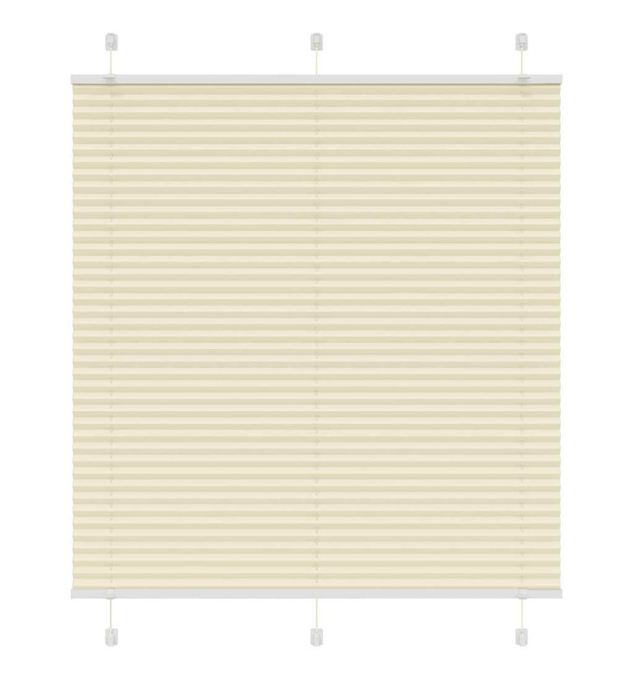 Store plissé crème 115x100cm largeur du tissu 114,4cm polyester | Mobilier & Déco