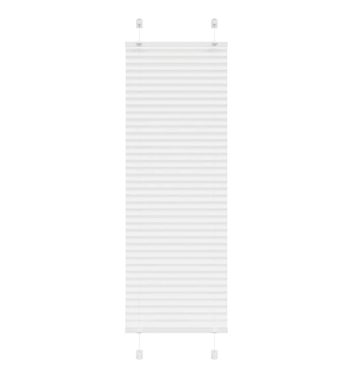Store plissé blanc 40x150 cm largeur du tissu 39,4 cm polyester | Mobilier & Déco