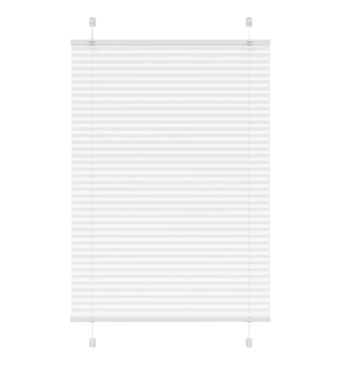Store plissé blanc 90x100 cm largeur du tissu 89,4 cm polyester | Mobilier & Déco