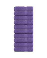 Serviettes de bain 10 pcs violet 100x150 cm 360 g/m² 100% coton | Mobilier & Déco